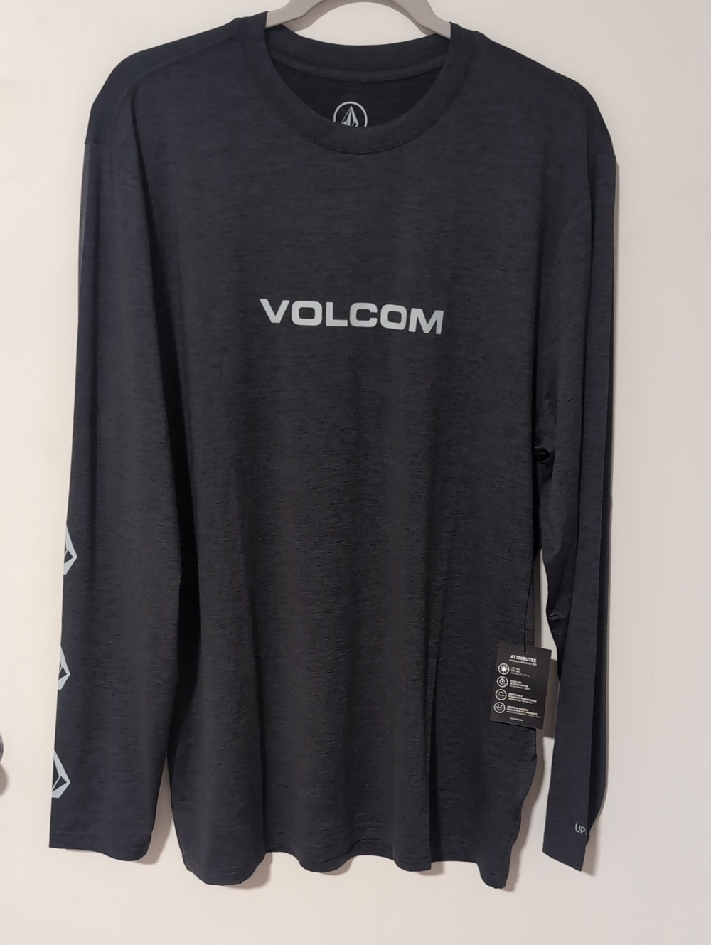 Volcom Men's Long Sleeve Logo Tee - Black